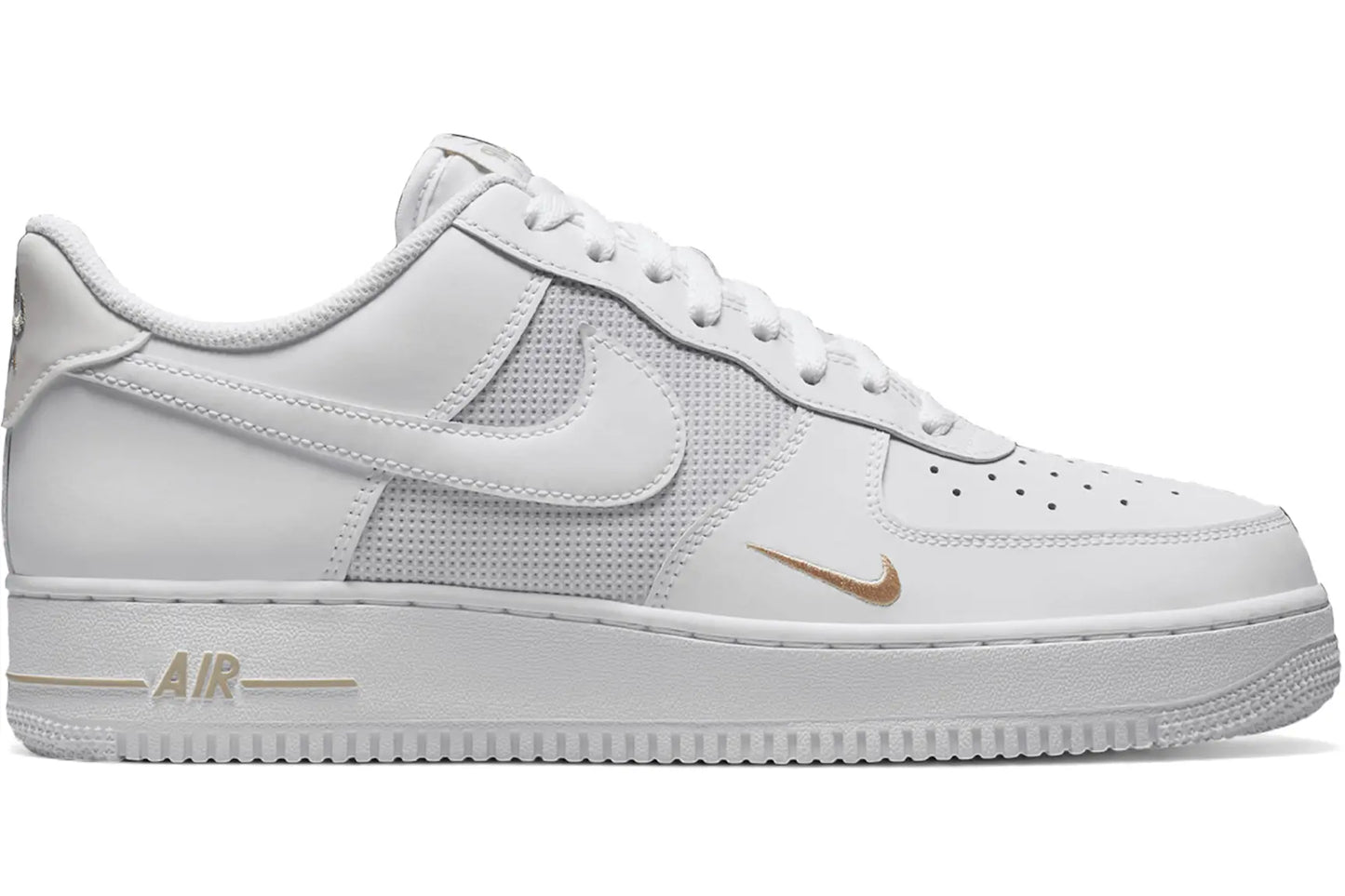Nike Air Force 1 Low White Desert Khaki Mini Swoosh